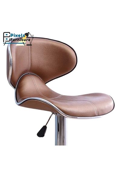 PixelsFurniture Pixel Furniture Adjustable Bar Stool Modern Design Swivel Leather Back and Footrest