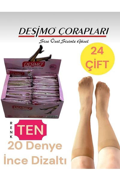 Bambu Дамски тънки чорапи под коляното, 20 Den, 24 чифта, на едро