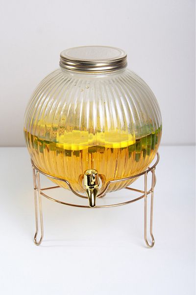 Generic 5.5L Glass Beverage Dispenser with Metal Stand