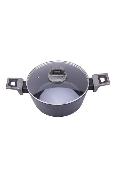Amercook Amercook Rock Stone Aluminum Pot with Lid