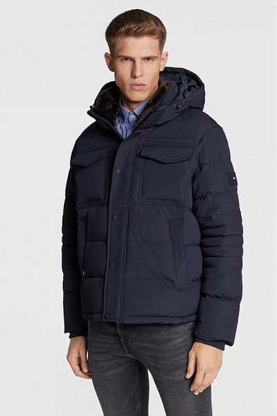 Tommy Hilfiger Geaca Tommy Hilfiger din puf Utility MW0MW27702 Bleumarin 2XL INTL