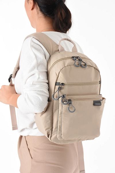 Lifonbag Unisex Αδιάβροχο ύφασμα αλεξίπτωτο 4 θέσεων Casual και σχολική τσάντα με θήκη φορητού υπολογιστή