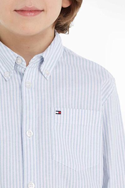 Tommy Hilfiger Camasa copii Tommy Hilfiger KB0KB08517 Albastru deschis 140 CM