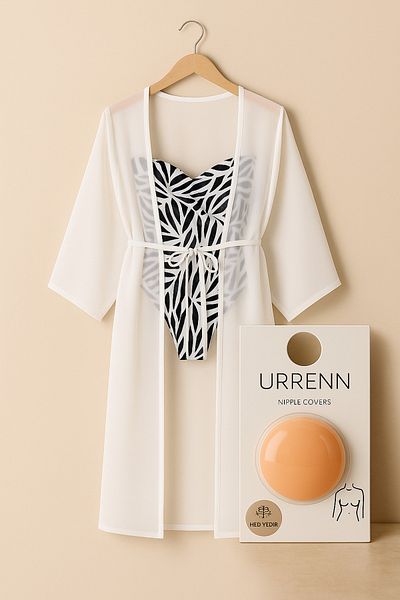 Pierre Cardin New Lune Voilée Tulle Kaftan with Slit Long Pareo Beachwear