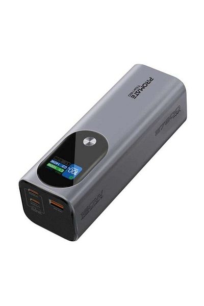 Promate Power Bank, 27600mAh, 160W Power Delivery