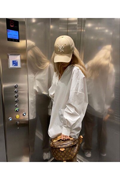 Moda Days Șapcă de baseball unisex, bej, brodată, set de bumbac șepci ajustabile