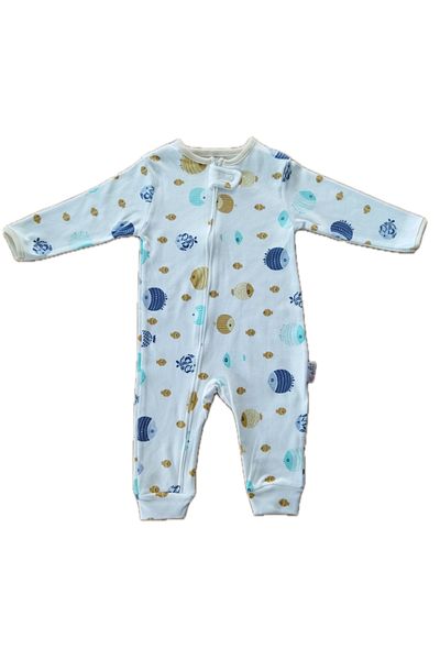 Mıdırık Zippered Fish Patterned Jumpsuit