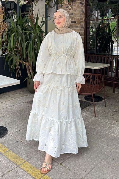 Ovn. Scallop Skirt Set - Ecru