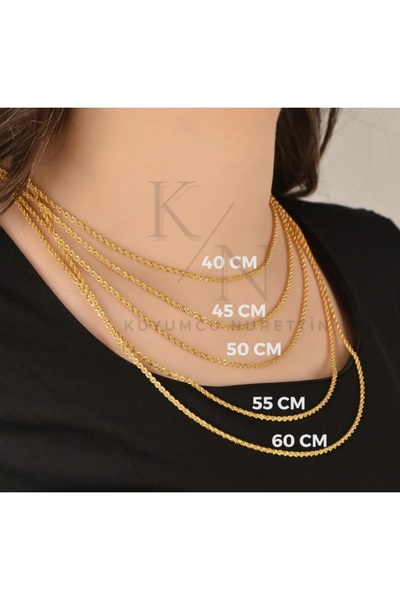 Özaydın 18 gr (gram) 14 k Altın kişniş set (KOLYE _KÜNYE)