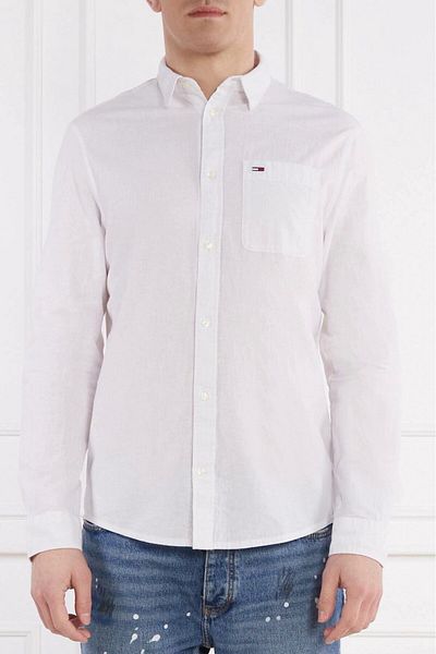 Tommy Jeans Tommy Jeans regular fit linen blend shirt Off white XL INTL
