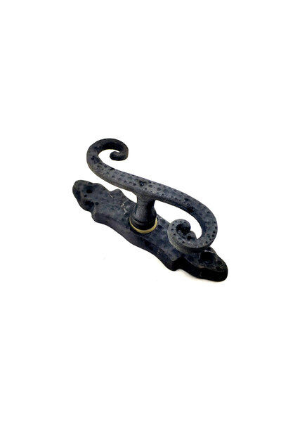 Skygo Antique Style Decorative Brass Curved Window Handle - 130x33 mm, Oxide