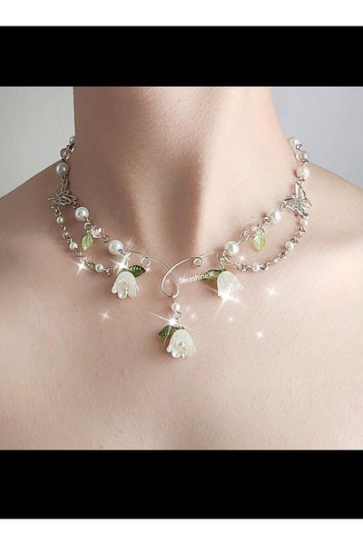 Serashine Tulip Necklace&Tulip Figured Design Necklace