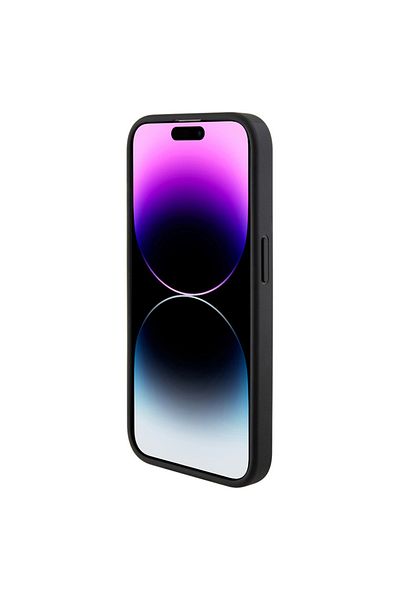 Guess Case for iPhone 15 Pro Max, Grip Stand 4G Triangle Strass, Guess - Black