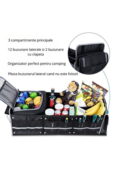 OEM Organizator potbagaj, Carry more, Panza Oxford impermeabila, negru