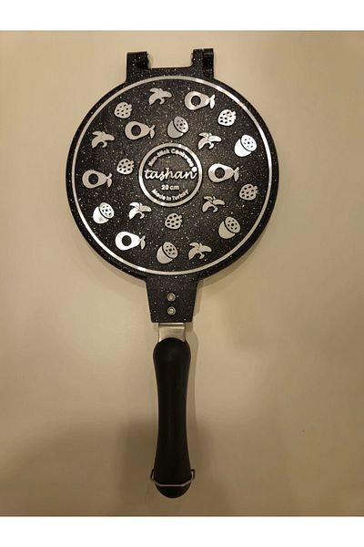tash home Taşhan Cast Iron Waffle Machine Waffle Pan Bakelite Handle