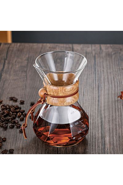 OEM Recipient pentru cafea din sticla, Coffee Time, 400 ml, Inaltime 16 cm, Diametru 9.5 cm