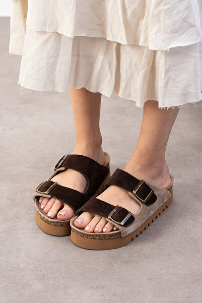 Uniqueqoop Γυναικείες παντόφλες Tokyo Γνήσιο Δερμάτινο Σόλα Μανιτάρι Ορθοπεδικές High Eva