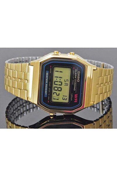 Casio Water Resistant Digital Watch A159WGEA-1DF - 33 mm - Gold