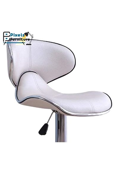 PixelsFurniture Pixel Furniture Adjustable Bar Stool Modern Design Swivel Leather Back and Footrest