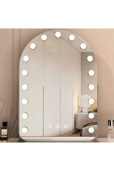 OEM Hollywood Star makeup mirror with 17 bulbs, 3-color mode, 50 x 70 cm, Mirror thickness: 4 mm