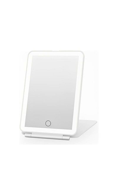OEM Oglinda pentru machiaj, cu iluminare LED, 72 leduri, buton touch ON/OFF, reincarcare USB, pliabila