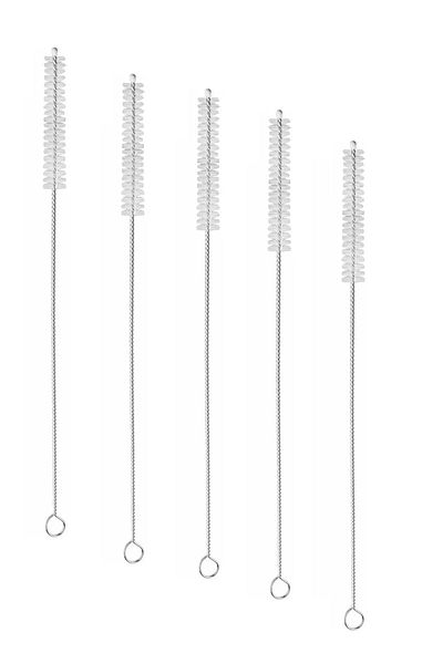 Practika 5Pcs Pipette Cleaning Brush Practical Bendable Keyboard Glass Metal Baby Bottle Teat Cleaning Brush