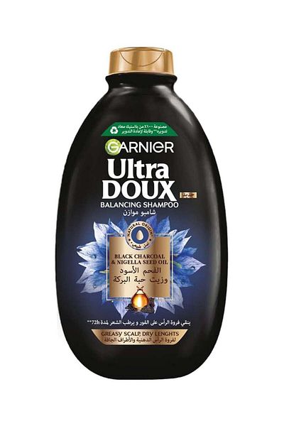 Garnier Ultra Doux Black Charcoal & Black Seed Oil Purifying & Shine Shampoo