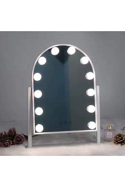 OEM Starshine makeup mirror, Hollywood with 12 LED bulbs, 3-color mode, 30 x 40 cm, 1 meter cable