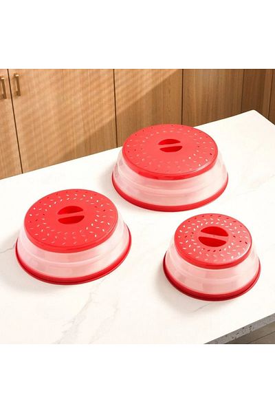 OEM Set 3 capace pentru incalzire la microunde, accesorii bucatarie anti-stropi