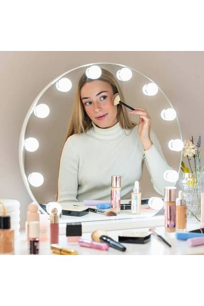 OEM Hollywood Star makeup mirror with 12 LED bulbs, 3-color mode, Diameter 60 cm, 1 meter cable