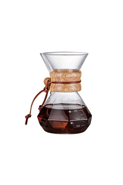 OEM Recipient pentru cafea din sticla, Coffee Time, 400 ml, Inaltime 16 cm, Diametru 9.5 cm