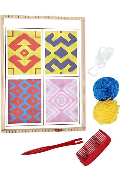 STOREMAX Weaving Loom and Set – Wood Carpet Weaving Project Star Buy Bz 1087243