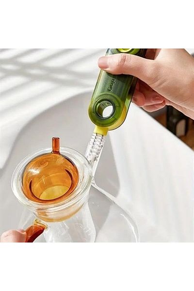 MCreative Outlet 3 Functions Practical Bottle Cleaning Brush Multipurpose Brush for Kitchen Bathroom Vehicle
