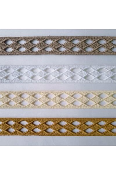 STOREMAX Patterned Stripe Embroidery Model |   Embroidery Accessory (Gold)