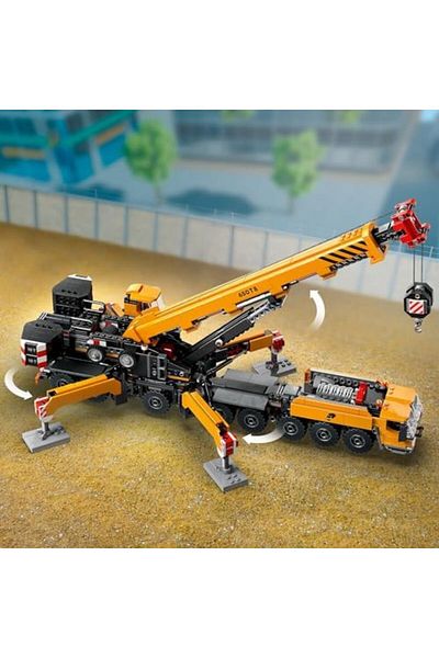 STOREMAX Jvnnastore City Yellow Mobile Construction Crane 60409-9 Creative Toy for Children over 6 Years Old
