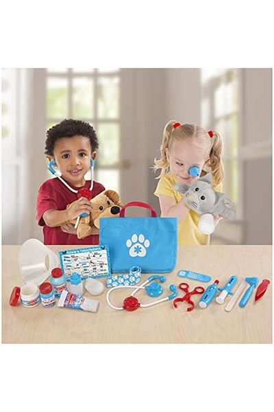 STOREMAX Jvnnastore & Doug Examination and Treatment Pet Veterinary Play Set with Plush Animals Symbolic O