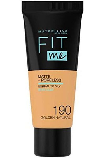 Maybelline New York Fit Me Matte + Poreless Foundation by Maybelline New York, Shade 190 Natural Golden