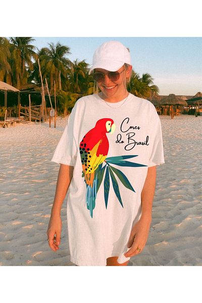 Bengi Clothing Tricou imprimat cu mânecă scurtă cu croială supradimensionată