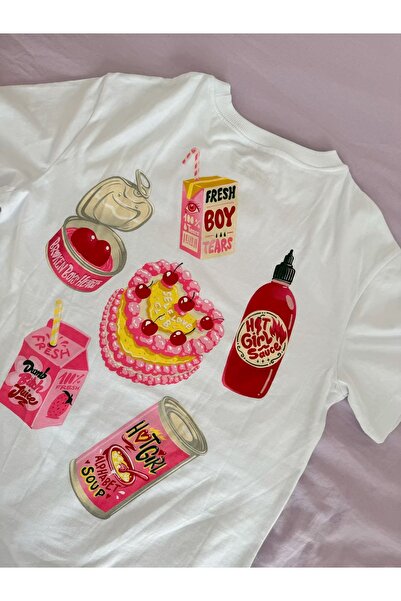 Jose Clothing Tricou imprimat cu mânecă scurtă cu croială supradimensionată