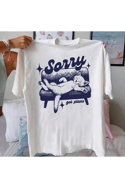 Bengi Clothing تي شيرت مطبوع بأكمام قصيرة وقصة كبيرة الحجم