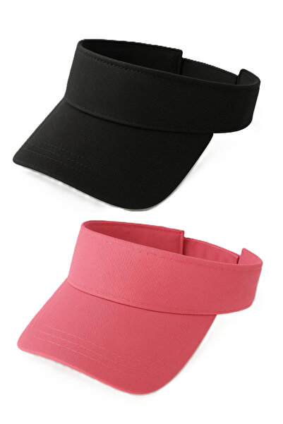 derikem Vizor de tenis reglabil cu velcro de bază pentru femei, șapcă de golf, vizor de protecție solară