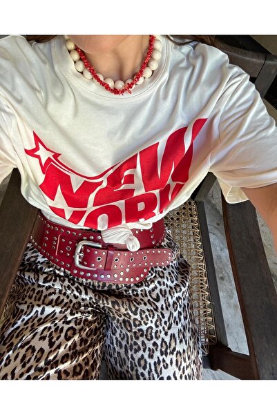 Jose Clothing Tricou imprimat cu mânecă scurtă cu croială supradimensionată