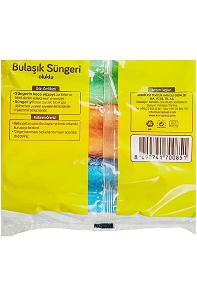 STOREMAX Jvnnastore Corrugated Dishwashing Sponge 8 Pieces (1 X 8 Pieces) Trendyfr 646268