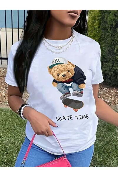 Bengi Clothing تي شيرت مطبوع بأكمام قصيرة وقصة كبيرة الحجم