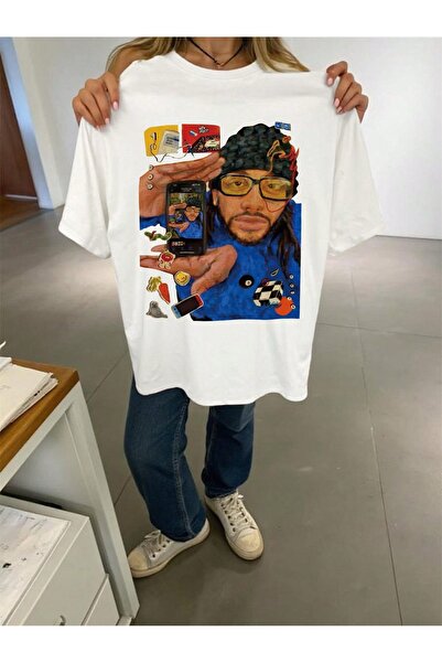 Jose Clothing Tricou imprimat cu mânecă scurtă cu croială supradimensionată