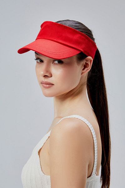 derikem Vizor de tenis reglabil cu velcro de bază pentru femei, șapcă de golf, vizor de protecție solară