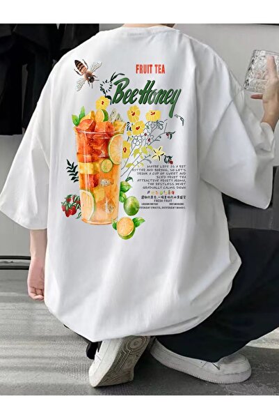 Bengi Clothing تي شيرت مطبوع بأكمام قصيرة وقصة كبيرة الحجم