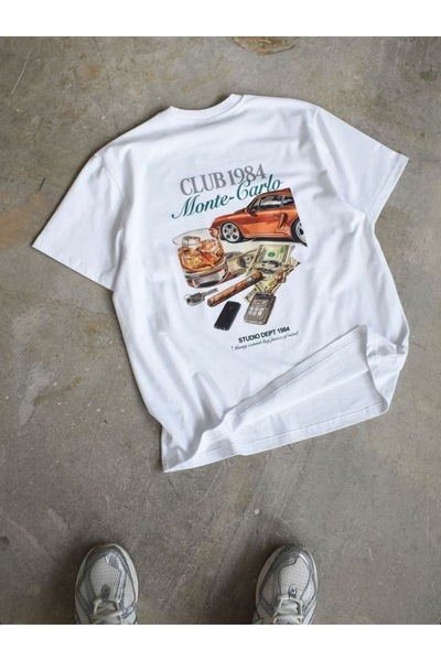 Jose Clothing Tricou imprimat cu mânecă scurtă cu croială supradimensionată