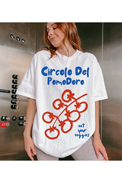 Jose Clothing Tricou imprimat cu mânecă scurtă cu croială supradimensionată