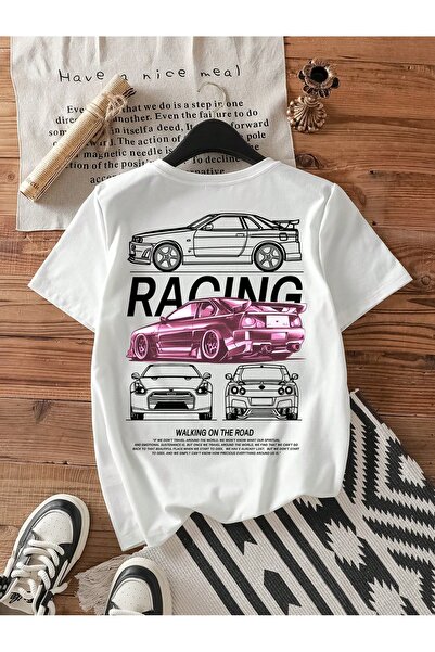 Bengi Clothing تي شيرت مطبوع بأكمام قصيرة وقصة كبيرة الحجم